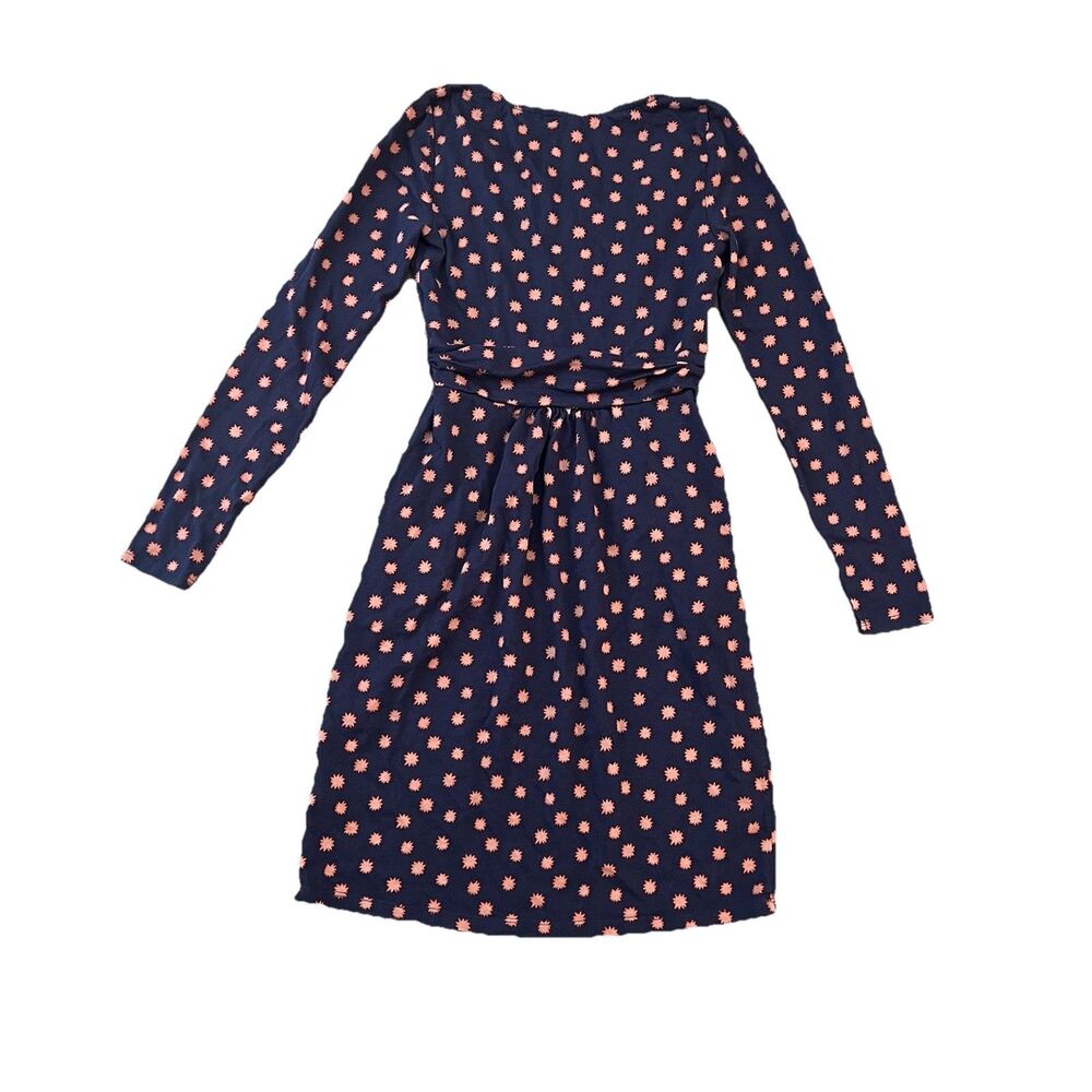 Boden Dress 2 Petite Mabel Jersey Knit Starburst Print Ruched Waistband Pockets - Picture 2 of 4